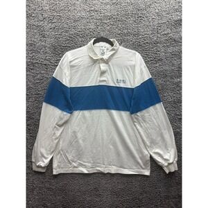 X Girl Rugby White Collared Long Sleeve T shirt Women Size S